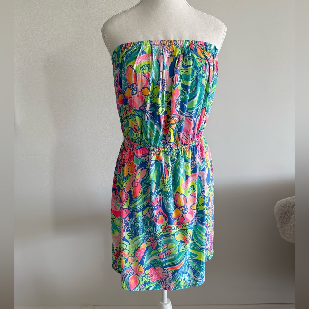 Lily Pulitzer Colorful Windsor Strapless Floral Dress